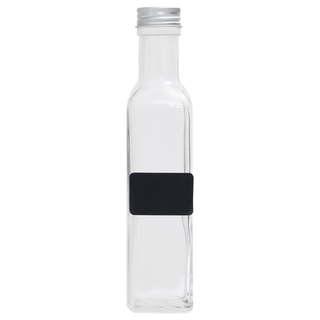 Glasflaschen mit Schraubverschluss 12 Stk. Quadratisch 250 ml