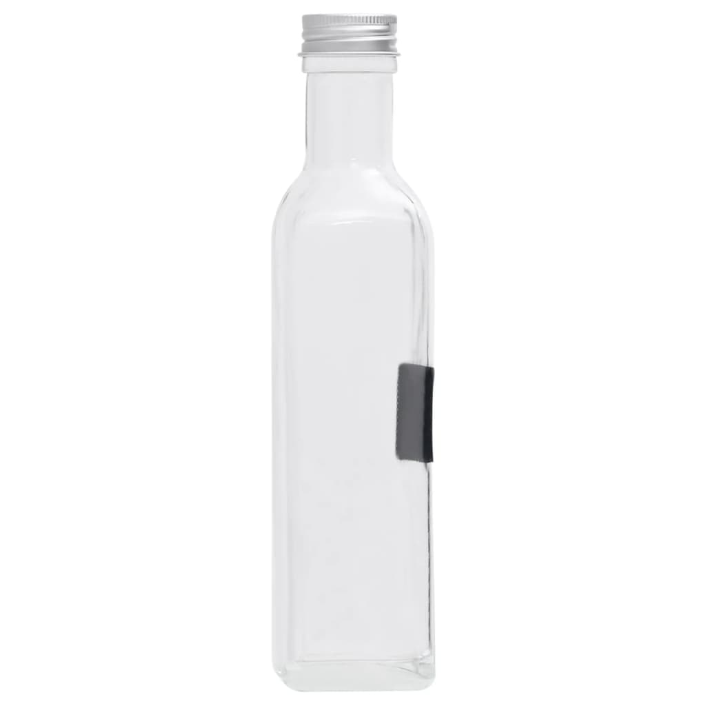 Glasflaschen mit Schraubverschluss 12 Stk. Quadratisch 250 ml