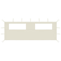 Thumbnail for Pavillon-Seitenwand mit Fenstern 6x2 m Creme