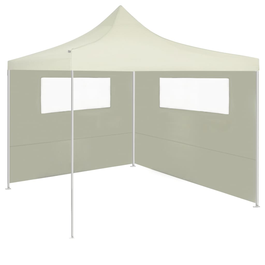 Pavillon-Seitenwand mit Fenstern 6x2 m Creme