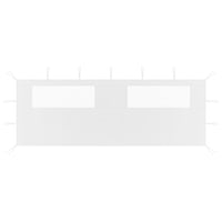 Thumbnail for Pavillon-Seitenwand mit Fenstern 6x2 m Weiß