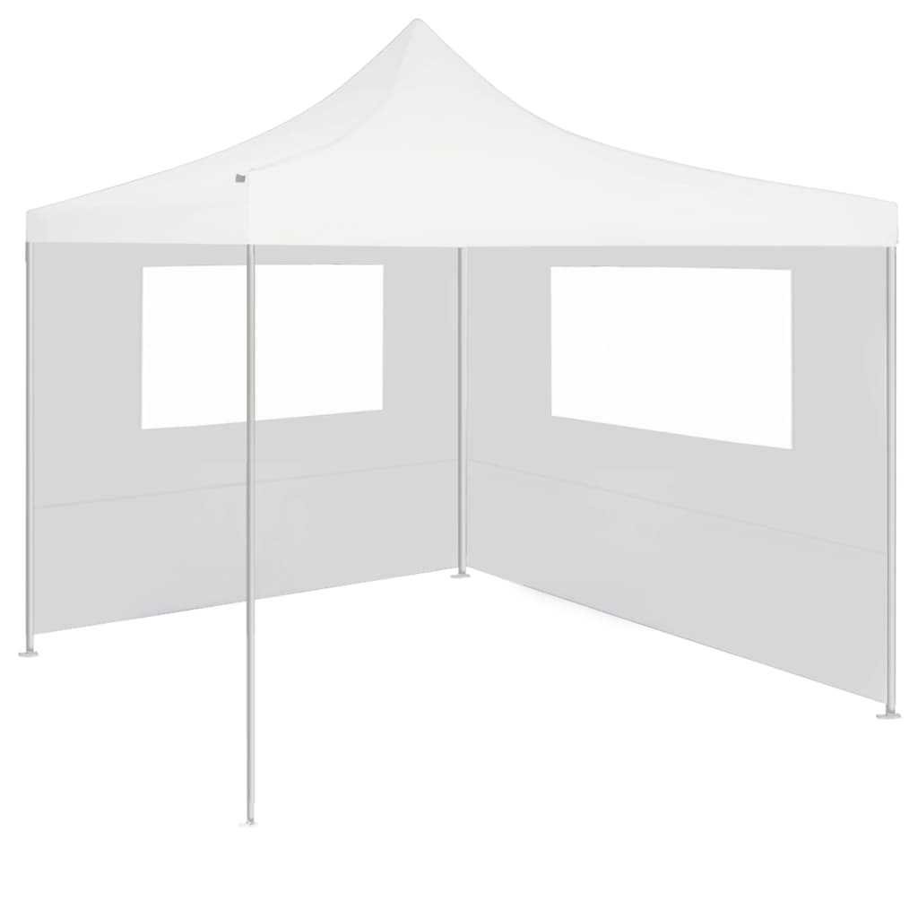 Pavillon-Seitenwand mit Fenstern 4x2 m Weiß