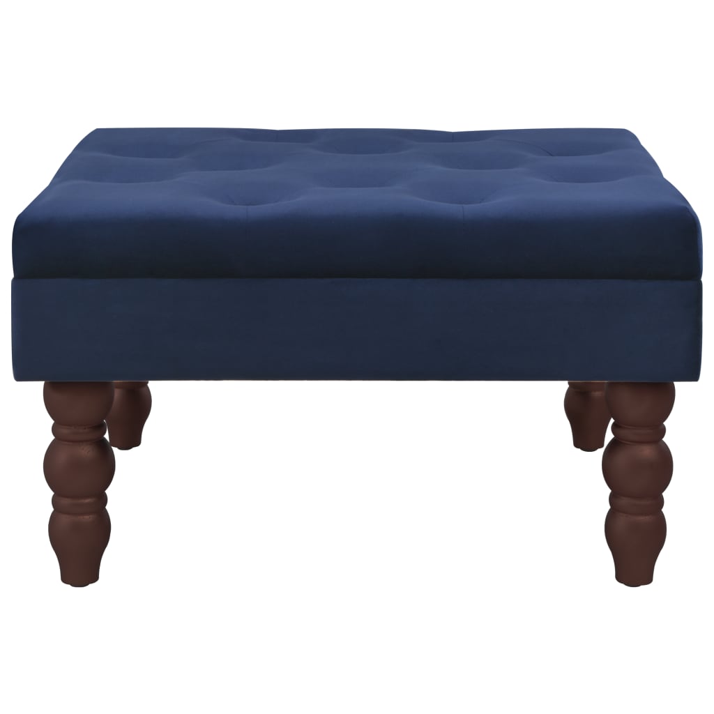 Hocker Marineblau 60x60x36 cm Samt