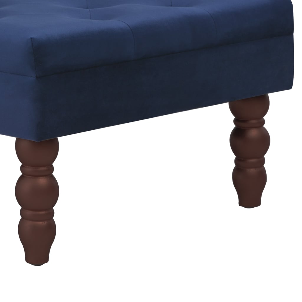 Hocker Marineblau 60x60x36 cm Samt
