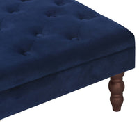Thumbnail for Hocker Marineblau 60x60x36 cm Samt