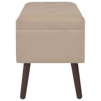 Thumbnail for Bank mit Staufach Beige 80 cm Samt