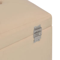 Thumbnail for Bank mit Staufach Beige 80 cm Samt