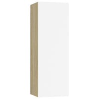 Thumbnail for TV-Schrank Weiß und Sonoma-Eiche 30,5x30x90 cm Spanplatte