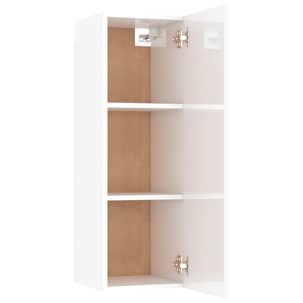 TV-Schrank Hochglanz-Weiß 30,5x30x90 cm Holzwerkstoff