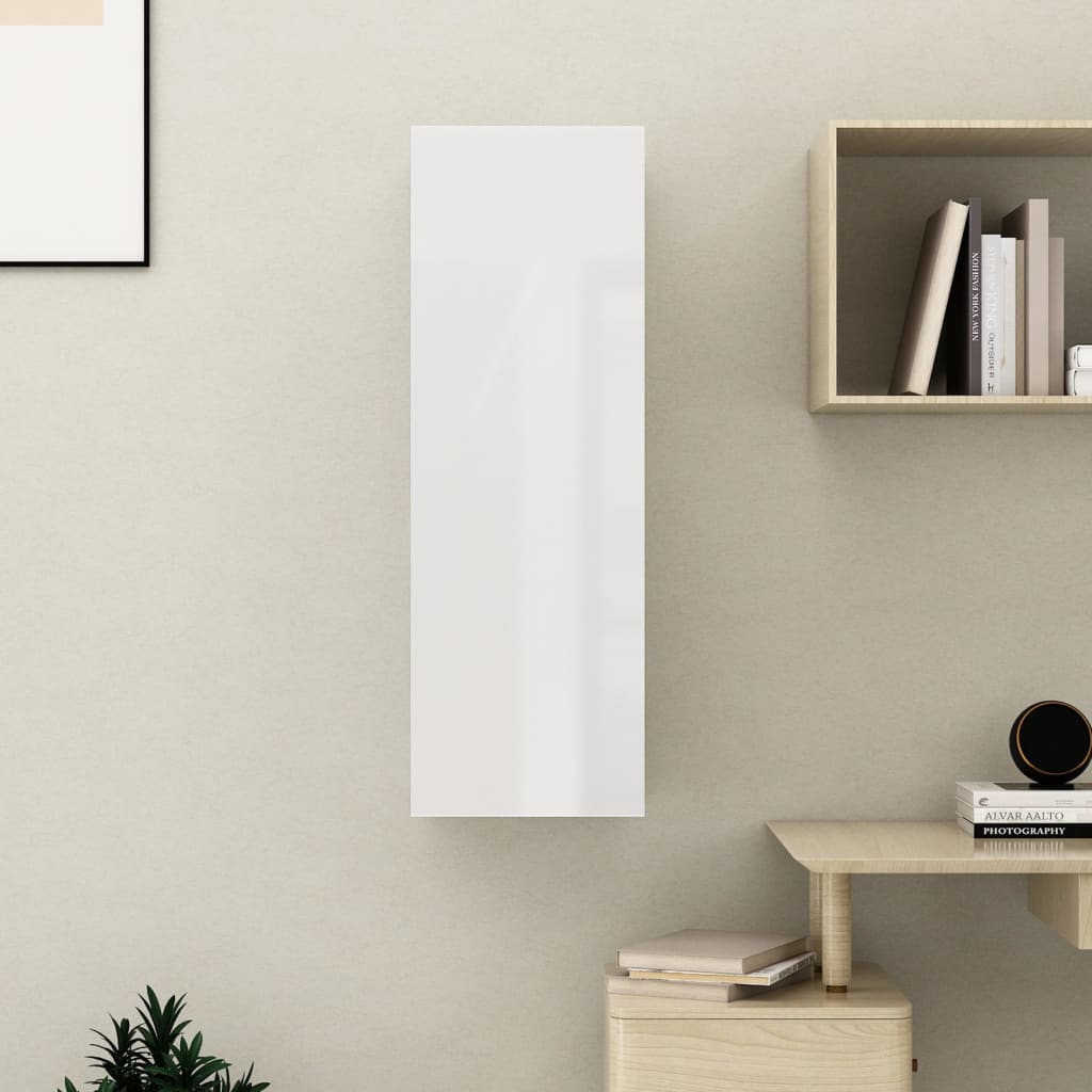 TV-Schrank Hochglanz-Weiß 30,5x30x90 cm Holzwerkstoff