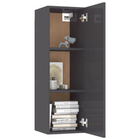 Thumbnail for TV-Schrank Hochglanz-Grau 30,5x30x90 cm Spanplatte