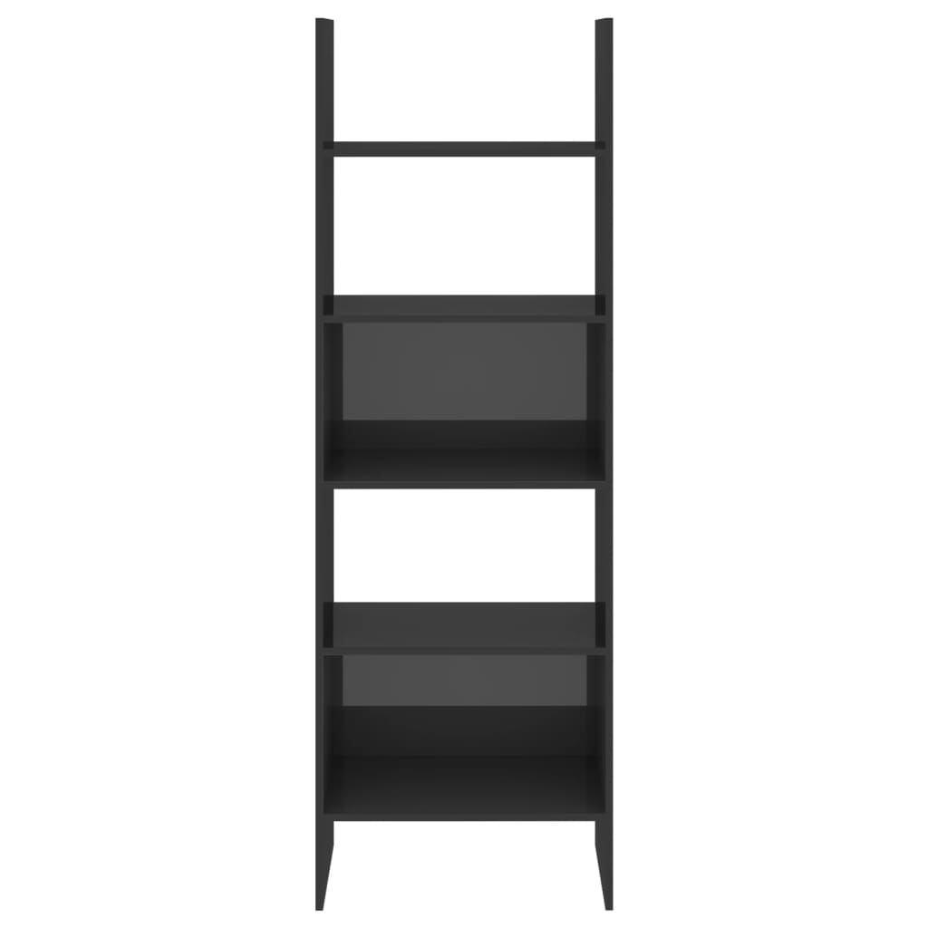 Bücherregal Hochglanz-Grau 60x35x180 cm Spanplatte