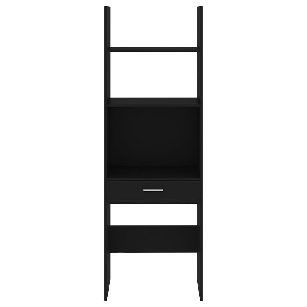 Bücherregal Schwarz 60x35x180 cm Spanplatte