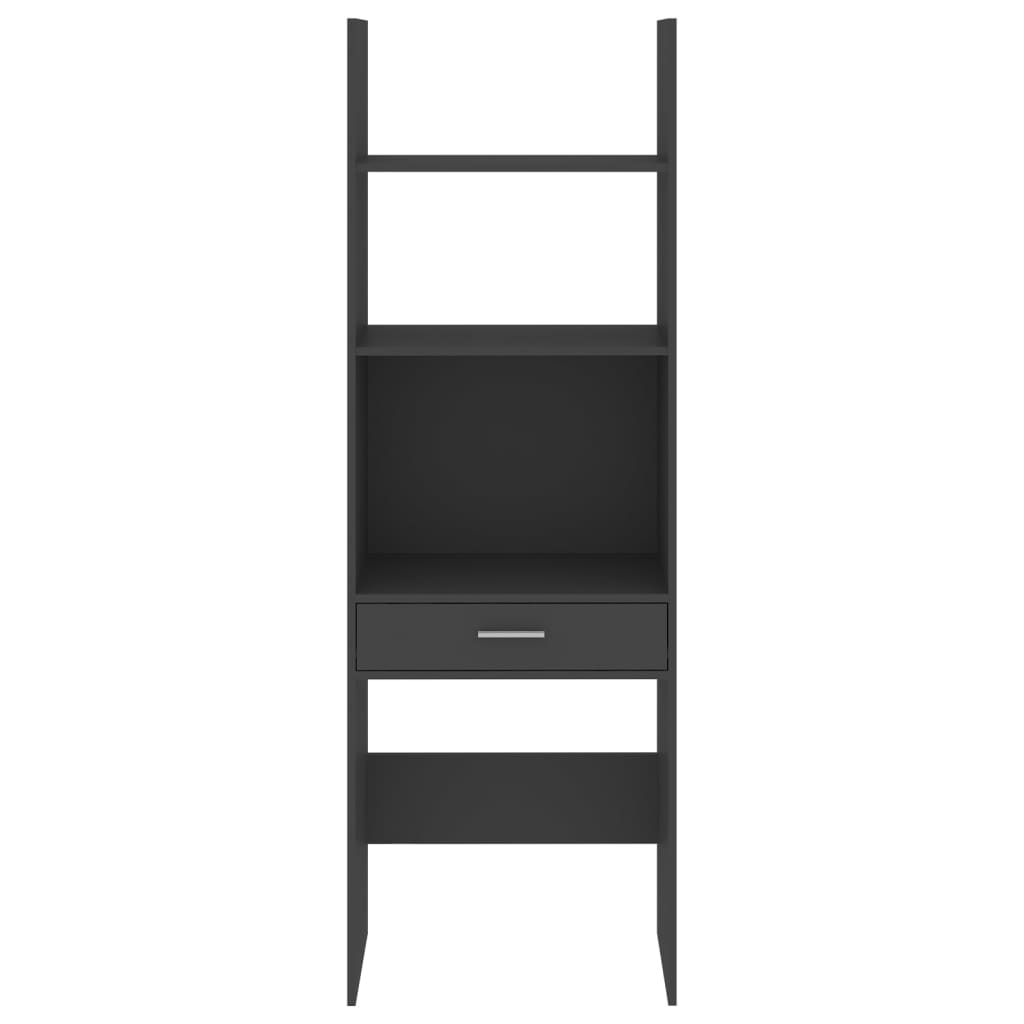 Bücherregal Grau 60x35x180 cm Spanplatte