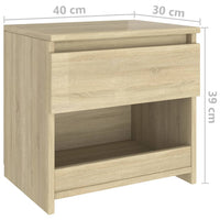 Thumbnail for Nachttisch Sonoma-Eiche 40x30x39 cm Holzwerkstoff