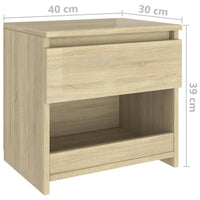 Thumbnail for Nachttische 2 Stk. Sonoma-Eiche 40x30x39 cm Holzwerkstoff