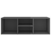 Thumbnail for Schuhbank Hochglanz-Grau 105x35x35 cm Holzwerkstoff