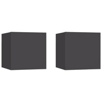 Thumbnail for TV-Wandschränke 2 Stk. Grau 30,5x30x30 cm