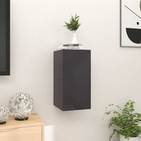 Thumbnail for TV-Wandschränke 2 Stk. Hochglanz-Grau 30,5x30x30 cm