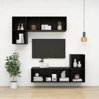 Thumbnail for TV-Wandschrank Schwarz 37x37x72 cm Spanplatte