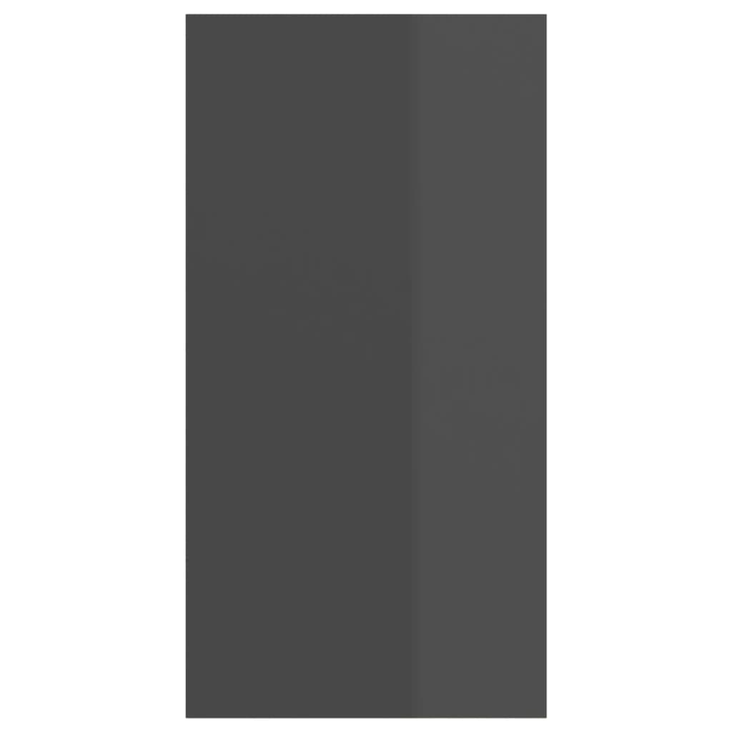 TV-Wandschrank Hochglanz-Grau 37x37x72 cm Spanplatte