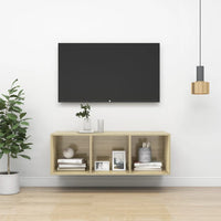Thumbnail for TV-Wandschrank Sonoma-Eiche 37x37x107cm Spanplatte
