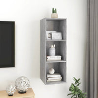Thumbnail for TV-Wandschrank Betongrau 37x37x107 cm Spanplatte