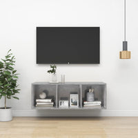 Thumbnail for TV-Wandschrank Betongrau 37x37x107 cm Spanplatte