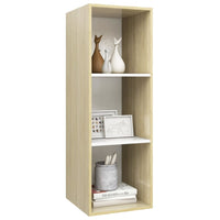 Thumbnail for TV-Wandschrank Sonoma-Eiche und Weiß 37x37x107cm Spanplatte