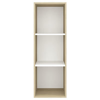 Thumbnail for TV-Wandschrank Sonoma-Eiche und Weiß 37x37x107cm Spanplatte