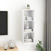 Thumbnail for TV-Wandschrank Hochglanz-Weiß 37x37x107 cm Spanplatte