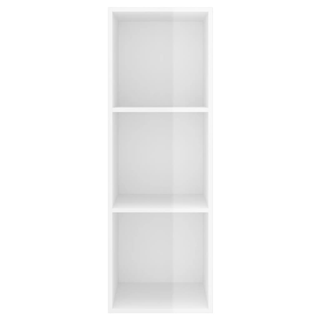 TV-Wandschrank Hochglanz-Weiß 37x37x107 cm Spanplatte