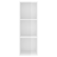 Thumbnail for TV-Wandschrank Hochglanz-Weiß 37x37x107 cm Spanplatte
