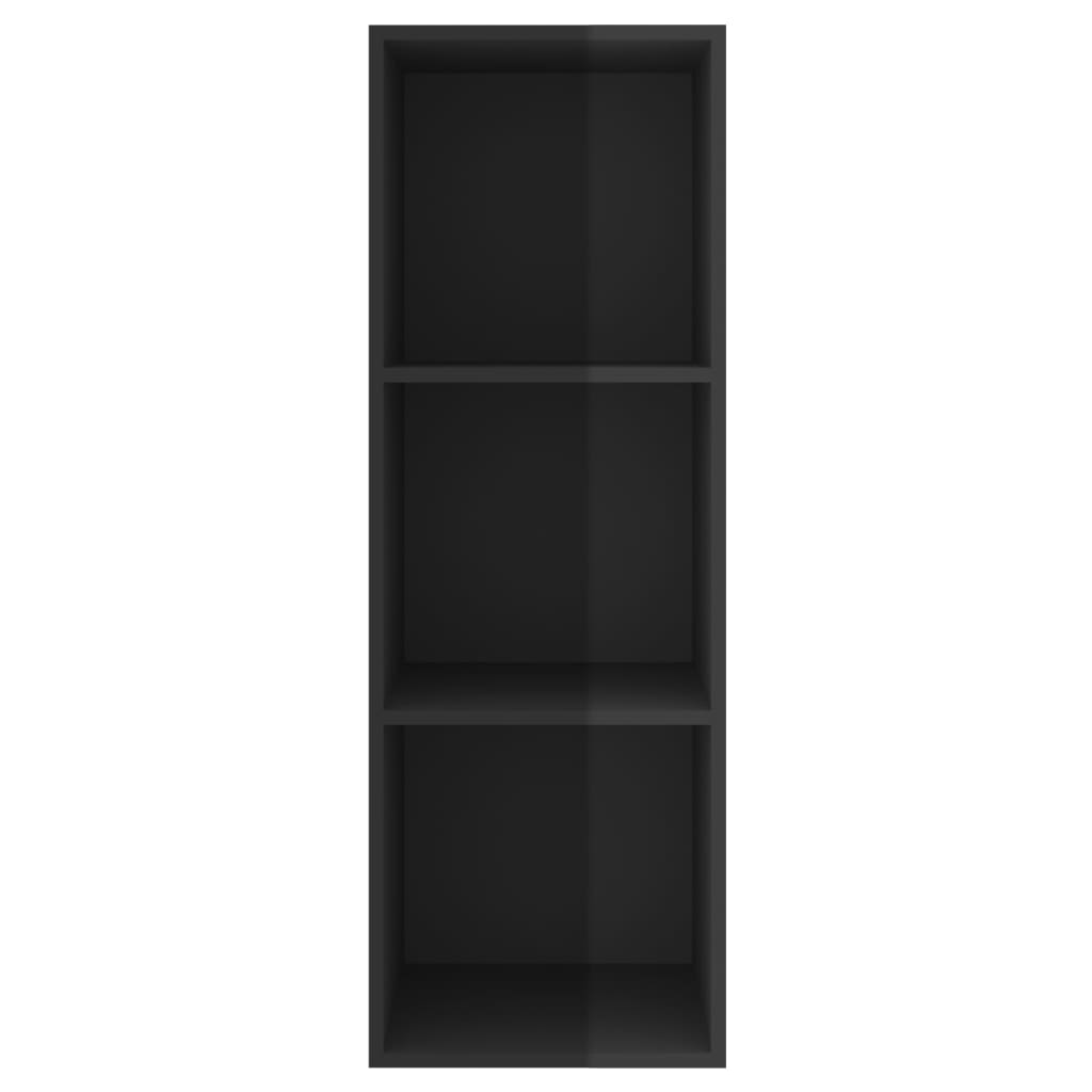 TV-Wandschrank Hochglanz-Schwarz 37x37x107cm Spanplatte