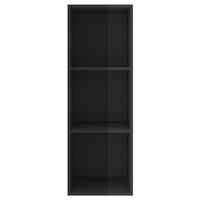 Thumbnail for TV-Wandschrank Hochglanz-Schwarz 37x37x107cm Spanplatte