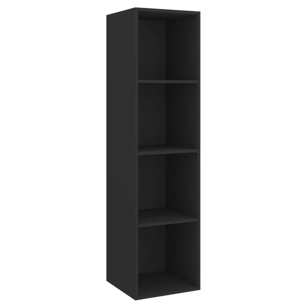 TV-Wandschrank Schwarz 37x37x142,5 cm Spanplatte