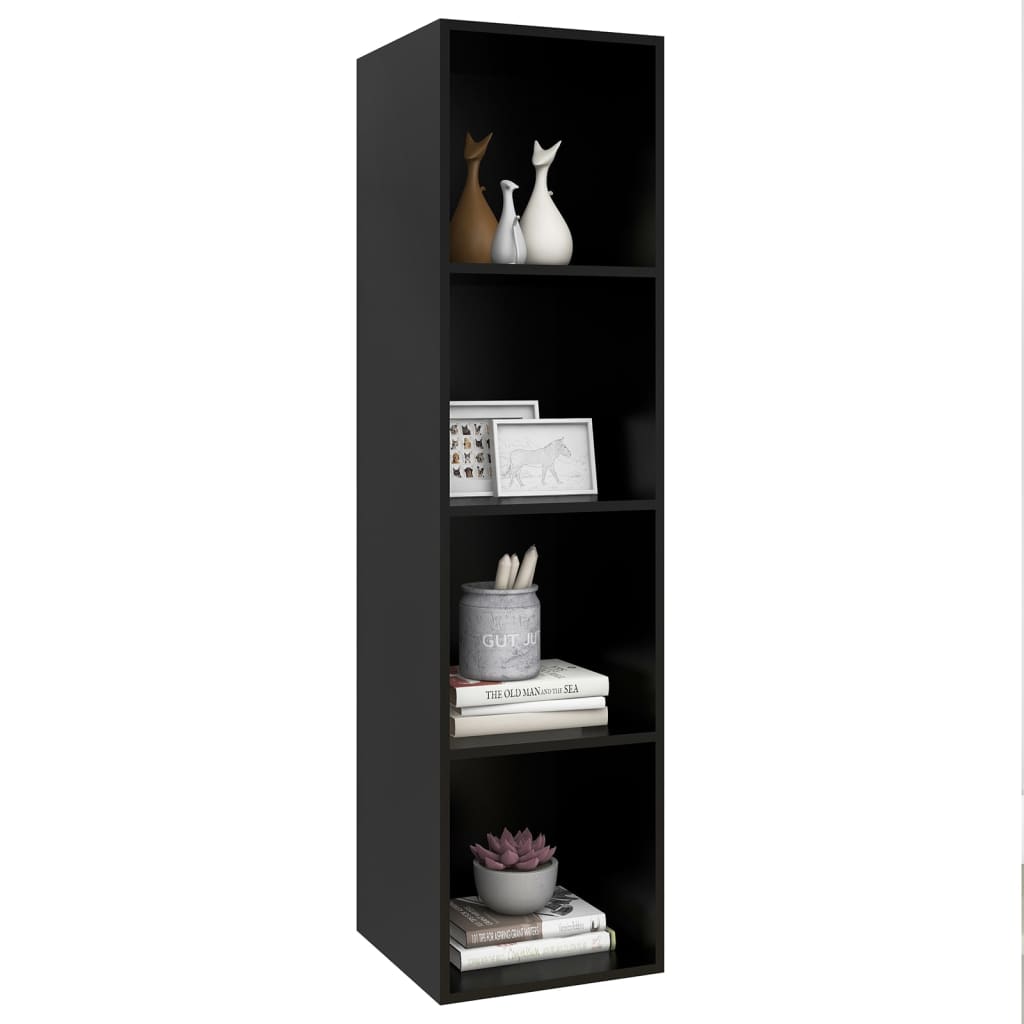 TV-Wandschrank Schwarz 37x37x142,5 cm Spanplatte