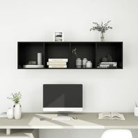 Thumbnail for TV-Wandschrank Schwarz 37x37x142,5 cm Spanplatte