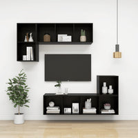 Thumbnail for TV-Wandschrank Schwarz 37x37x142,5 cm Spanplatte