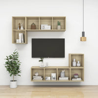 Thumbnail for TV-Wandschrank Sonoma-Eiche 37x37x142,5 cm Spanplatte