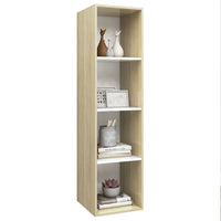 Thumbnail for TV-Wandschrank Sonoma-Eiche und Weiß 37x37x142,5 cm Spanplatte