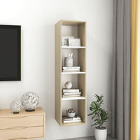 Thumbnail for TV-Wandschrank Sonoma-Eiche und Weiß 37x37x142,5 cm Spanplatte