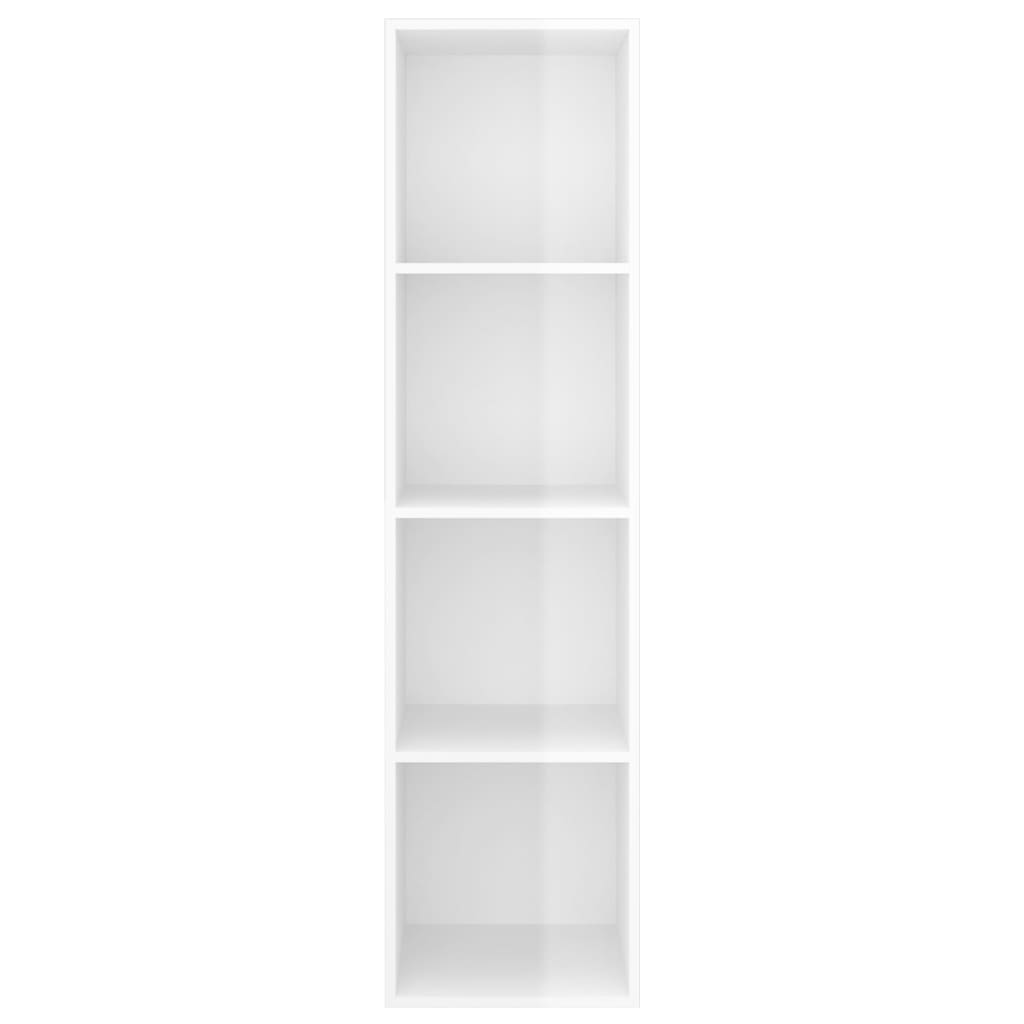 TV-Wandschrank Hochglanz-Weiß 37x37x142,5 cm Spanplatte