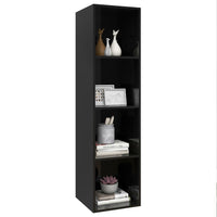 Thumbnail for TV-Wandschrank Hochglanz-Schwarz 37x37x142,5 cm Spanplatte