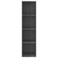 Thumbnail for TV-Wandschrank Hochglanz-Grau 37x37x142,5 cm Spanplatte
