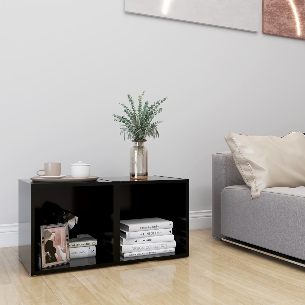 TV-Schränke 2 Stk. Schwarz 37x35x37 cm Spanplatte