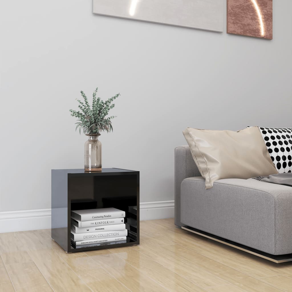 TV-Schrank Hochglanz-Schwarz 37x35x37 cm Spanplatte