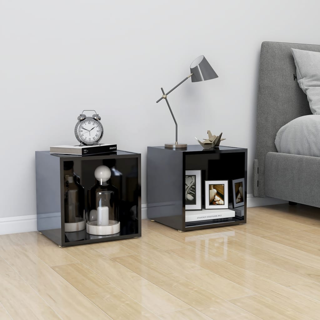 TV-Schrank Hochglanz-Schwarz 37x35x37 cm Spanplatte