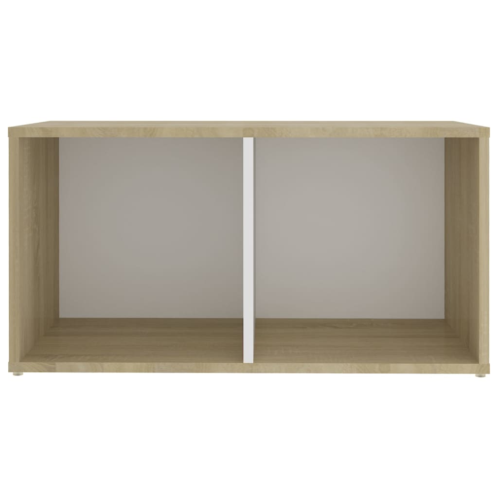 TV-Schrank Weiß Sonoma-Eiche 72x35x36,5 cm Spanplatte