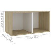 Thumbnail for TV-Schrank Weiß Sonoma-Eiche 72x35x36,5 cm Spanplatte